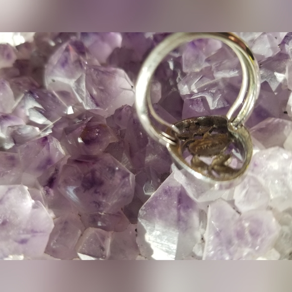 Vintage 1970's rare collectable Avon silver rose ring - Picture 6 of 6